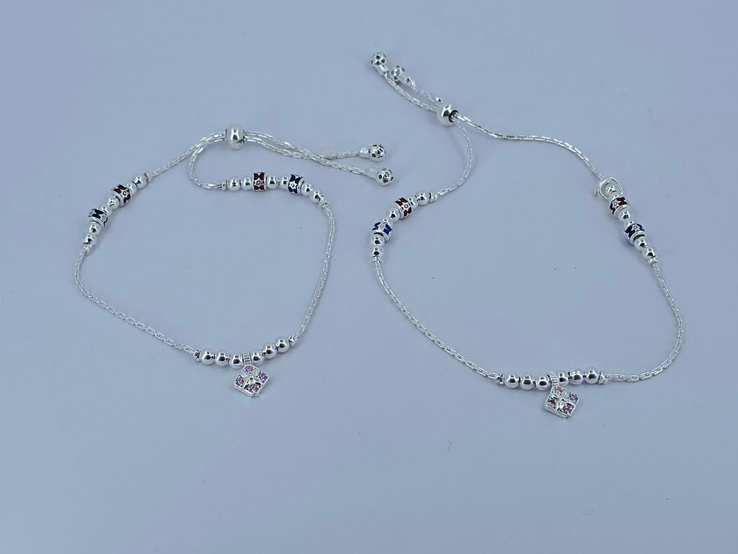 Branded : Aditi Ornaments | Silver CZ Anklet Chain Payal | Affordable & Durable | Id : ACP5