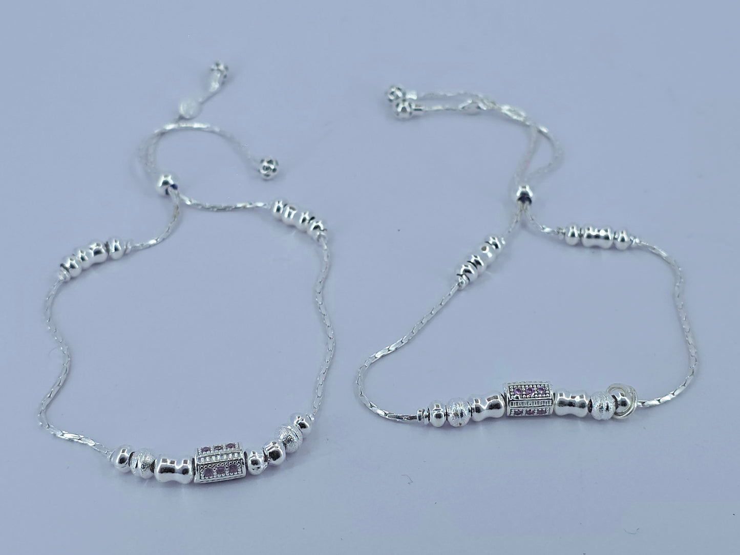 Branded : Aditi Ornaments | Silver CZ Anklet Chain Payal | Affordable & Durable | Id : ACP1